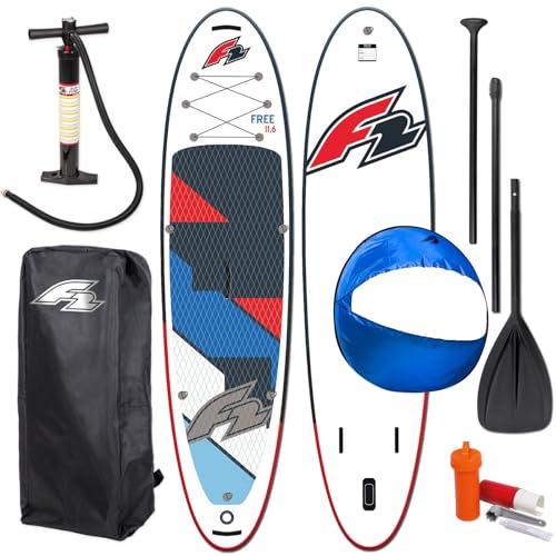 F2 SUP Free RED 10,0' Stand UP Paddle Board KOMPLETT + Round SAIL