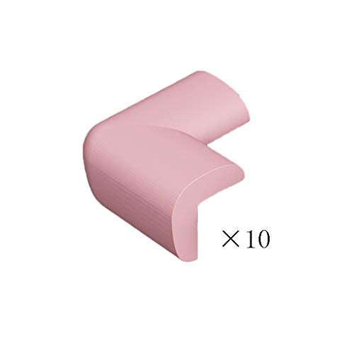 AnSafe Tischeckaufkleber (10 Packungen), Dick Und Weich Rechter Winkel Kein Geruch for Kleine Kinder (5 Farben) (Color : Pink)