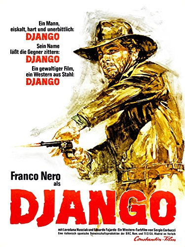 Wee Blue Coo Kunstdruck auf Leinwand im Vintage-Stil, Django-Film