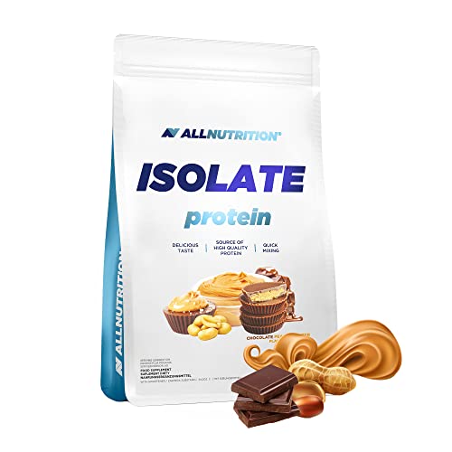 ALLNUTRITION Isolate Protein 908g 1er pack Eiweißpulver Molkenproteinpulver Muskelaufbau mit Verzweigte Aminosäuren BCAA(Chocolate Peanut Butter)