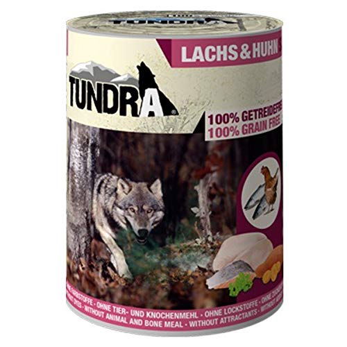 Tundra Nassfutter Hundefutter Lachs & Huhn - getreidefrei (24 x 800g)
