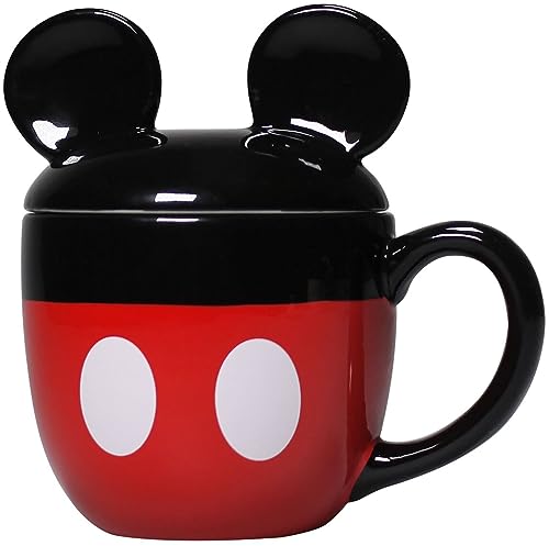 Disney Mickey & Friends geformte Tasse mit Deckel – Mickey Mouse Tasse – 3D-Tasse – Mickey Mouse Küchenzubehör Geschenke