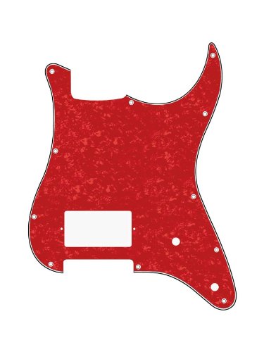 Pickguard E-Gitarre I Standart 11-Loch 3-lagig Red Pearl H