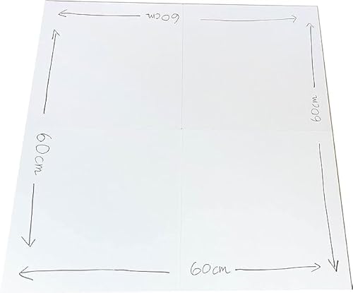 5 Blanko Spielbretter XXL zum Gestalten, 5 x großes leeres Spielbrett weiß, beidseitig beschreibbar, Made in Europe. Größe 60 x 60 cm, Größe:X-Large, Anzahl:5 STK