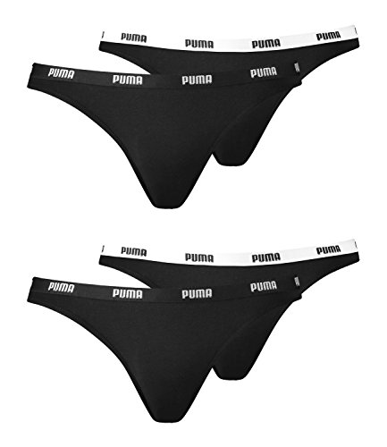 PUMA Damen Iconic Bikini Slip 10er Pack - black (200) - M