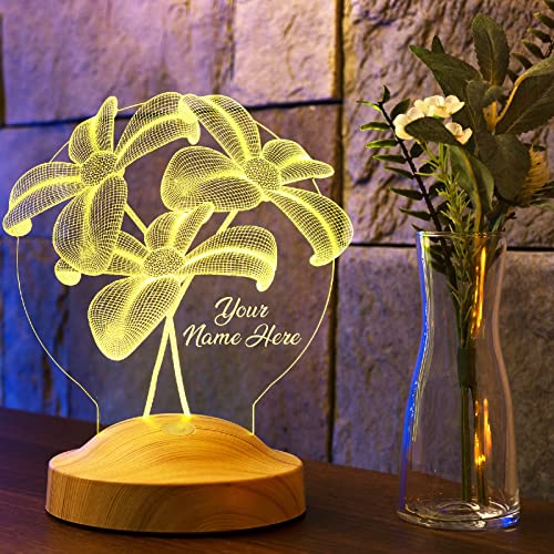 Sentidos Personalisierte Geschenke Premium 3D Led Lampe Muttertagsgeschenk Nachttischlampe für Weihnachten Geburtstag Partnergeschenk… (Blumenstrauß)