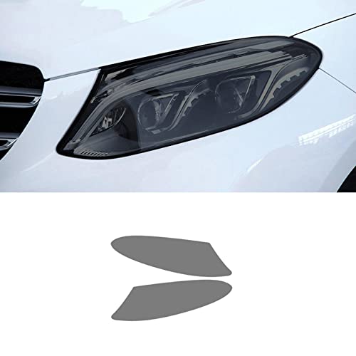 LAYGU Autoscheinwerfer-TPU-Aufkleber, transparent, schwarz, für Mercedes Benz GLE-Klasse W166 C292 W167 AMG ab 2015