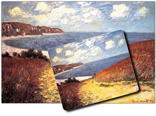 1art1 Claude Monet, Strandweg Zwischen Weizenfeldern Nach Pourville, 1882 1 Kunstdruck Bild (120x80 cm) + 1 Mauspad (23x19 cm) Geschenkset