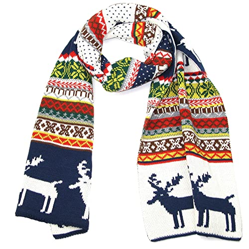 LOVARZI Herren-schal Navy Blau -Winter Schal für Frauen und Männer - Weihnachtsgeschenke Damen