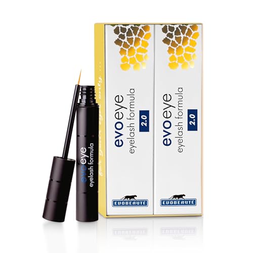 EVOBEAUTÉ Vorteils-Set evoeye Eyelash Formula 2.0-3ml + 1ml I Wimpernserum mit natürlichem Booster für lange & volle Wimpern in 6-8 Wochen I Lash Serum