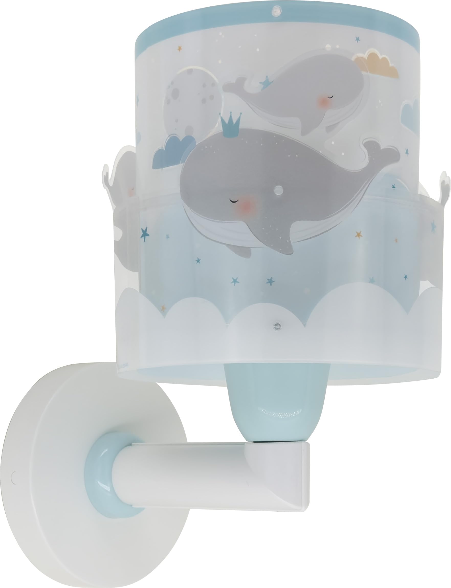 Dalber kinder Wandlampe kinderzimmer, Kinderlampe Wandleuchte Whale Dreams Wale Blau Tiere, 61179T, E27