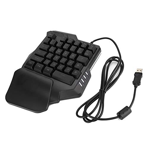 Mechanische Tastatur für E-Sports-Spiele, USB-Tastatur mit 35 Tasten, Einhand-Hintergrundbeleuchtung Mechanische Tastatur für E-Sports-Spiele, Multimedia-USB-Tastatur mit Hintergrundbeleuchtung