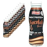 Ehrmann - 12er Pack High Protein Schoko Drink in 250ml Flasche - Chocolate Drink mit 20 g Eiweiß pro Flasche