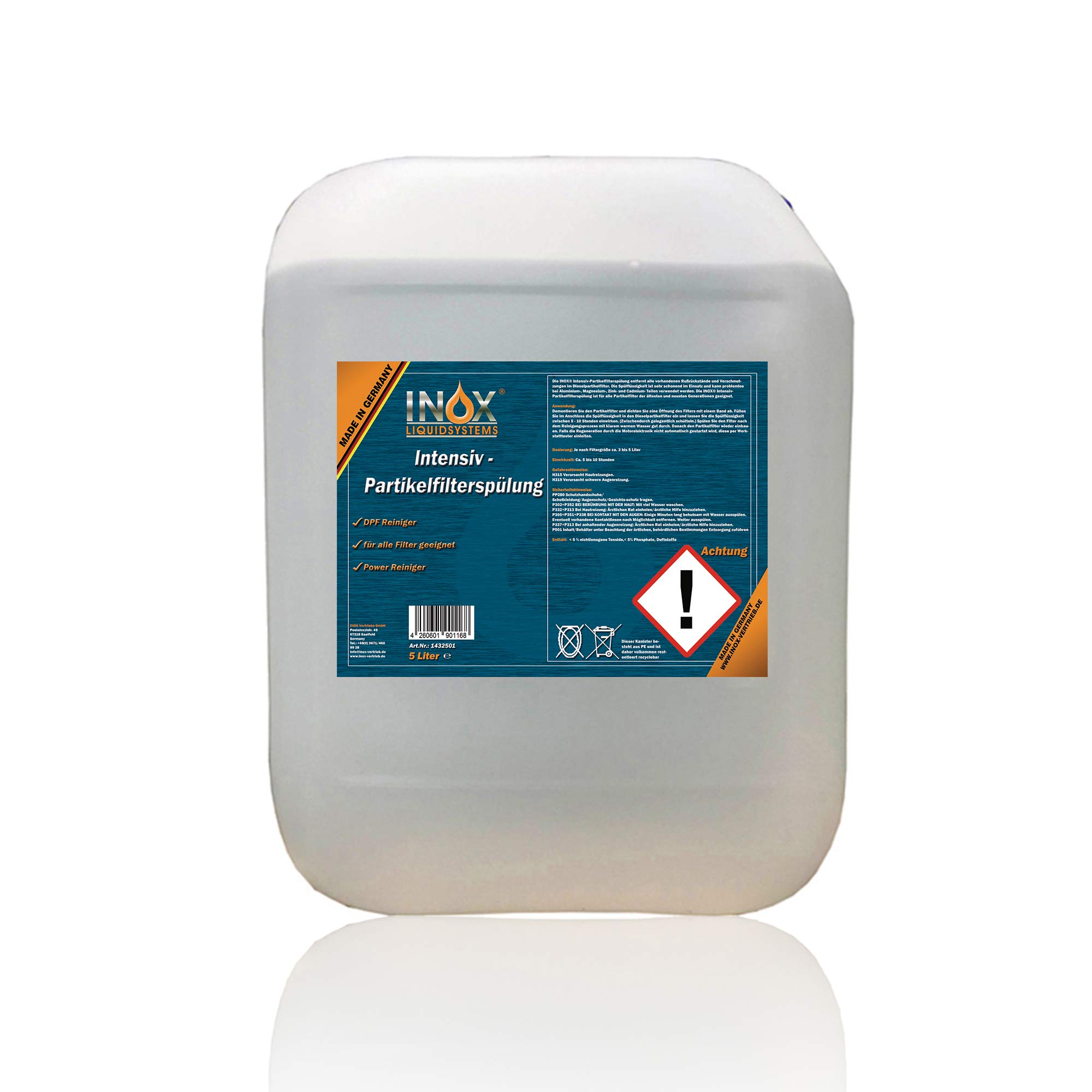 INOX® Intensiv Dieselpartikelfilter Spülung, 5L - Additiv für alle Dieselsysteme mit Partikelfilter