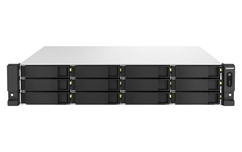 QNAP TS-h1887XU-RP-E2334-16G-US 18 Bay 2U Rackmount-Hybrid-NAS mit Intel® Xeon® Prozessor, Dual 10GbE, ZFS-Speicher für Virtualisierung und datenintensive Unternehmensanwendungen
