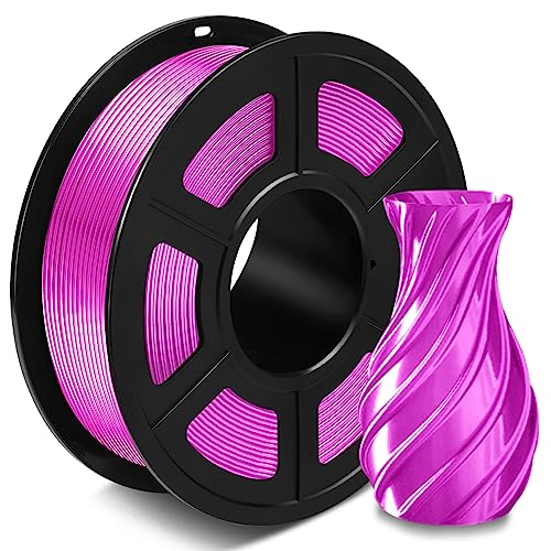 SUNLU Silk PLA+ Filament 1.75mm, Glänzendes 3D Drucker Filament, PLA Plus Filament mit Seidige Druckoberfläche, Maßgenauigkeit +/-0.02 mm, 1KG Seide Violett