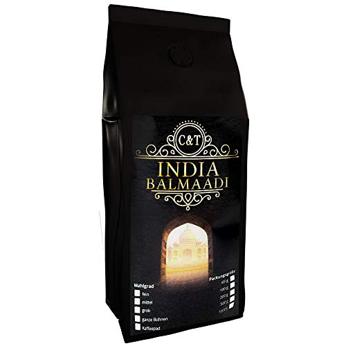 Kaffee Globetrotter - Echte Raritäten (Mittel Gemahlen, 500g) India Balmaadi - Raritäten Spitzenkaffee - Werden Sie Zum Entdecker!