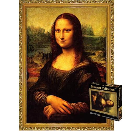 LUUFAN 2000 Teile Puzzle, großes Puzzlespiel, Kunstwerk für Erwachsene und Teenager – Mona Lisa (39,4 x 27,6 Zoll)
