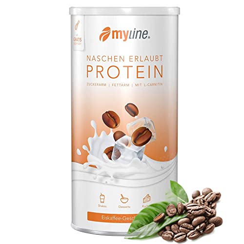 Myline Protein Shake Eiweißpulver viele Geschmacksrichtungen 400g (Eiskaffee)