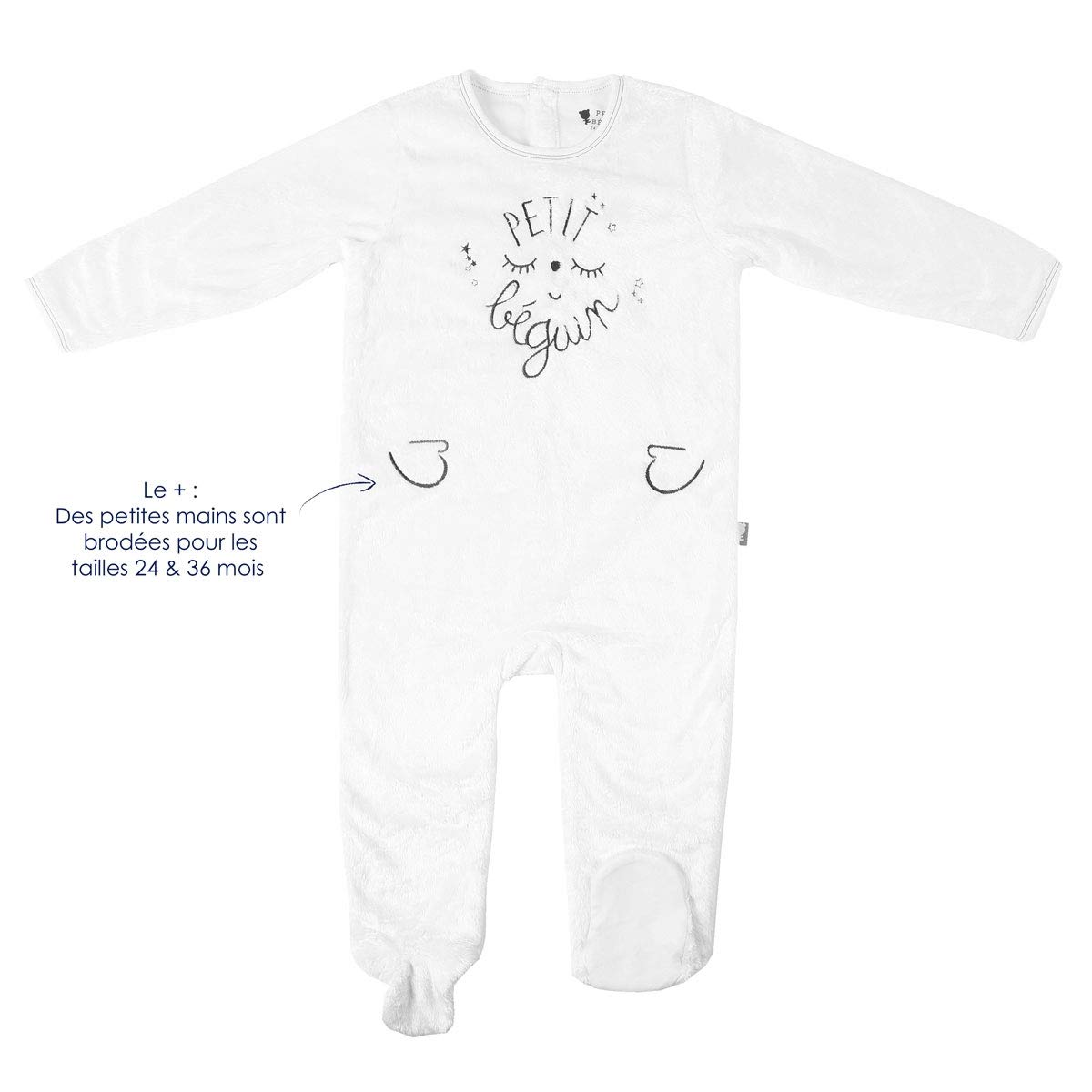 Pyjama Baby Extra Weich zweilagig schwarz kleine Star – Größe – 18 Monate (86 cm)