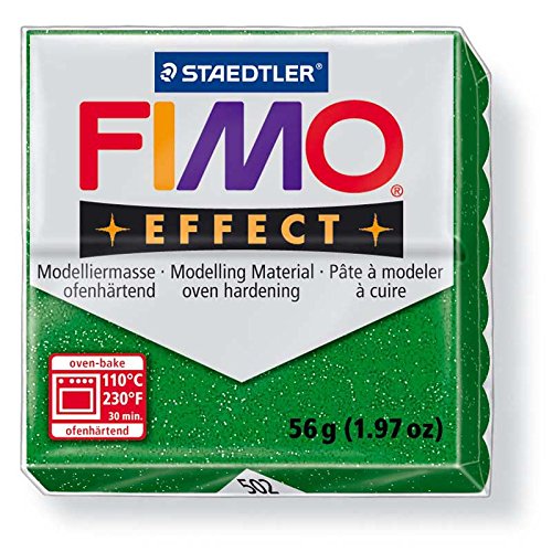 WDK Partner – a0500953 – Freizeit Kreative – Modelliermasse Soft Fimo – Grün Metall – 10 Stück