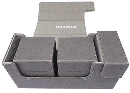 docsmagic.de Premium Magnetic Tray Long Box Silver Small + 2 Flip Boxes - Silber