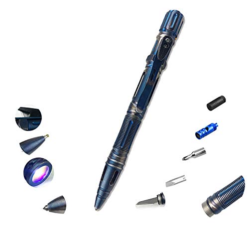 JHKJ Tactical Pen, Multifunktionswerkzeug aus Edelstahl mit,Tactical Pen anodisiert Farbe,x1