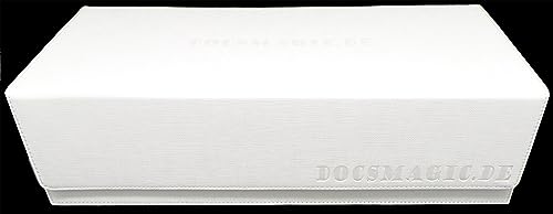 docsmagic.de Premium 2-Row Trading Card Storage Box White + Trays & Divider - MTG PKM YGO - Aufbewahrungsbox Weiss