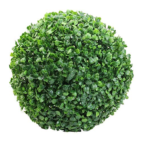 Bweele Künstliche Topiary Ball, Boxwood Topiary Ball, Grün Kunststoff Pflanze Kugel mit 6 Größen für Hinterhof, Garten, Hochzeitsdeko und Wohnkultur