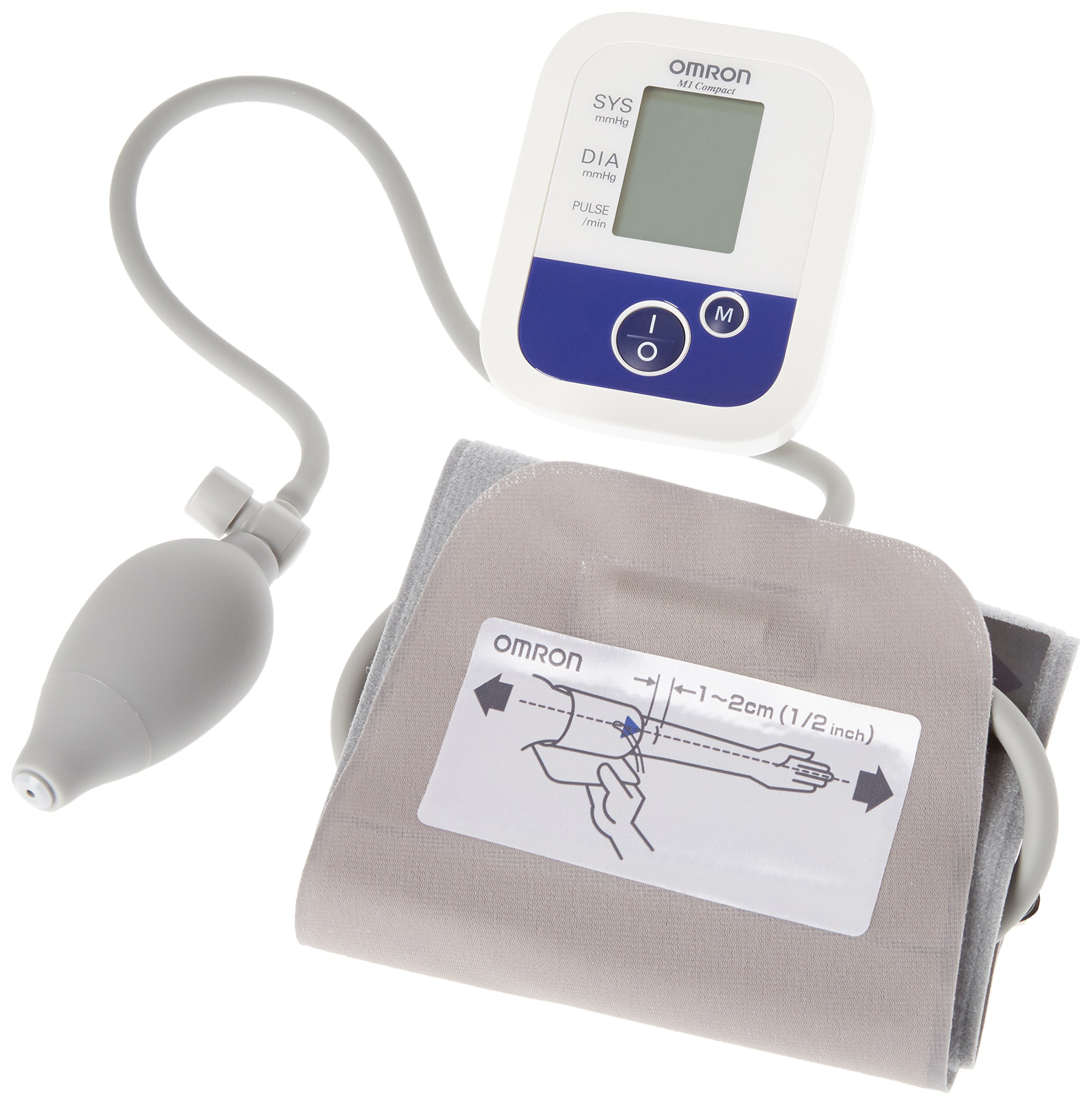 Omron M1 Compact Elektronisches Blutdruckmessgerät, für Arm, semi-automatisch