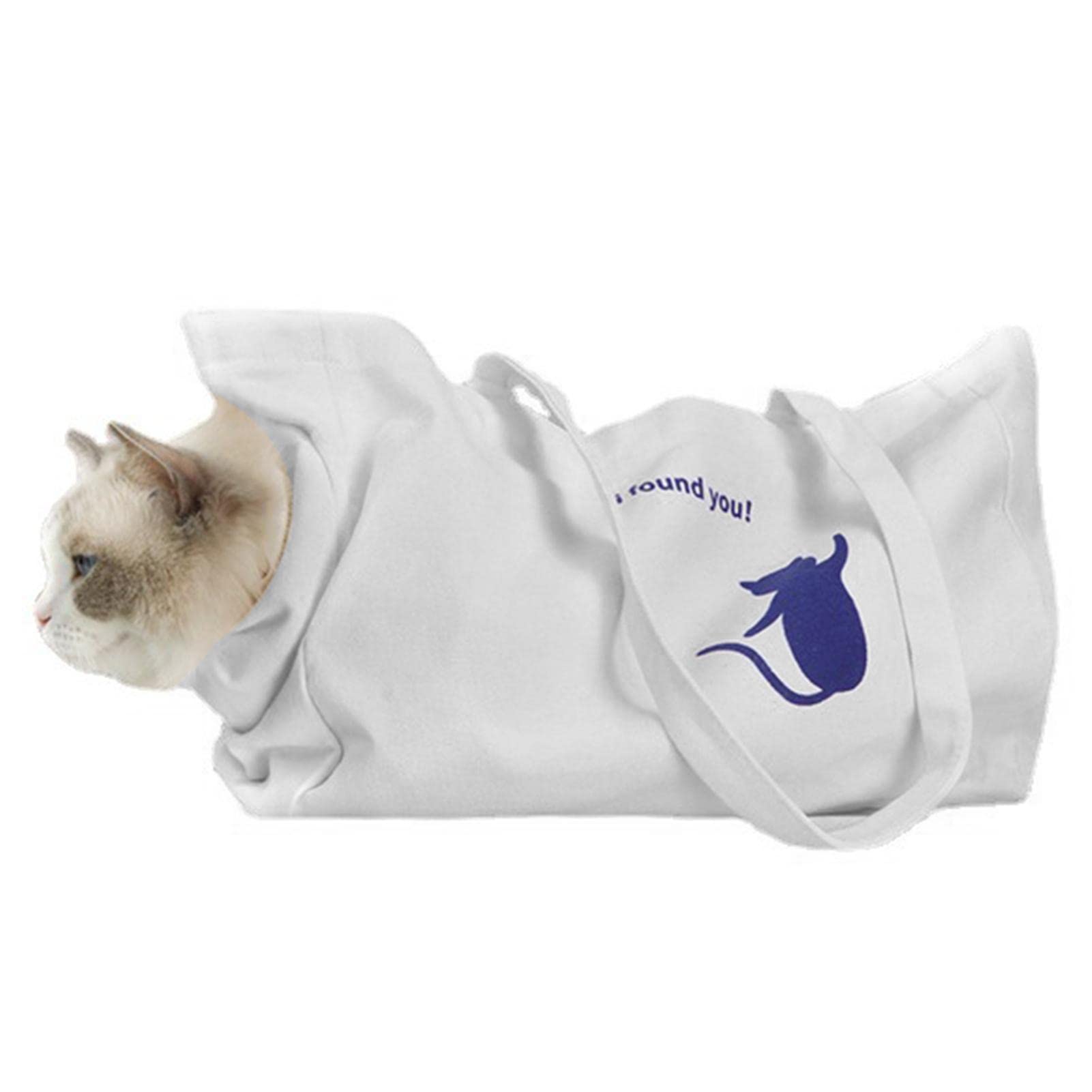 Abbto 2 Pcs Haustiere Tote Umhängetaschen, Colorfast Canvas Hundetragetaschen für Welpen Kätzchen, Schulterrucksack für Hunde und Katzen zum Wandern, Radfahren und Reisen