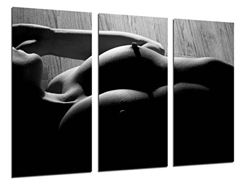 Wandbild - Frau sexy, sinnlich, nackte Mädchen, 97 x 62 cm, Holzdruck - XXL Format - Kunstdruck, ref.26403