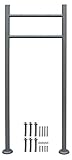 V2aox Edelstahl Briefkasten Standfuß Briefkastenständer Ständfüße Ständer Auswahl Farbe Form, Farbe und Form:Anthrazit - Rund