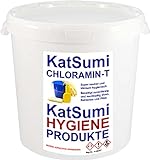 KatSumi Chloramin-T Chloramin-T - Giardien, Nein Danke! Professionelles Desinfektionsmittel hochwirksam gegen Viren, Bakterien, Pilze, Giardien, 1kg Eimer