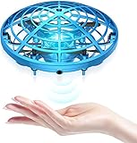 Kriogor UFO Mini Drohne, UFO Flying Ball Fliegendes Spielzeug Helikopter mit 360° Rotierenden und LED für 4-8 Jahren Kinder