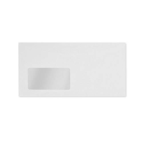 mashpaper Kuvertierumschläge Kuvertierhüllen 1000 Stück DIN C6/5 114x229mm Fenster nassklebend weiß