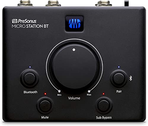 PreSonus MicroStation BT, 2.1 Lautsprecher-Monitor-Controller mit Bluetooth-Konnektivität und Subwoofer-Ausgang