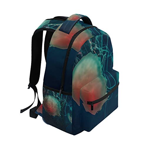 FANTAZIO Rucksack extra groß Papier weiß Quallen Daypack One Size 6