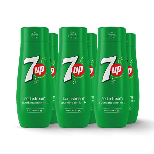 SodaStream Sirup 7UP - 1x Flasche ergibt 9 Liter Fertiggetränk, Sekundenschnell zubereitet und immer frisch, Seven Up 440 ml, 6er Pack (6 x 440 ml)