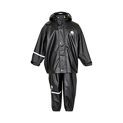 Celavi Kinder Unisex Regen Anzug, Jacke und Hose, Alter 4-5 Jahre, Größe: 110, Farbe: Schwarz, 1145