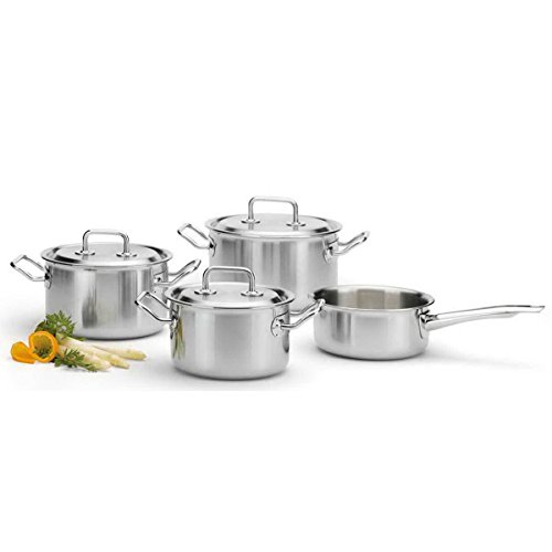 Spring 0414130604 Brigade Premium Starter Set 4 teilig, Edelstahl, Silber, 20,4 x 32 x 56,2 cm