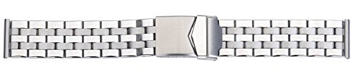 Eichmüller massives 22mm Edelstahl Glieder Armband Glanz Ersatzband in Silber
