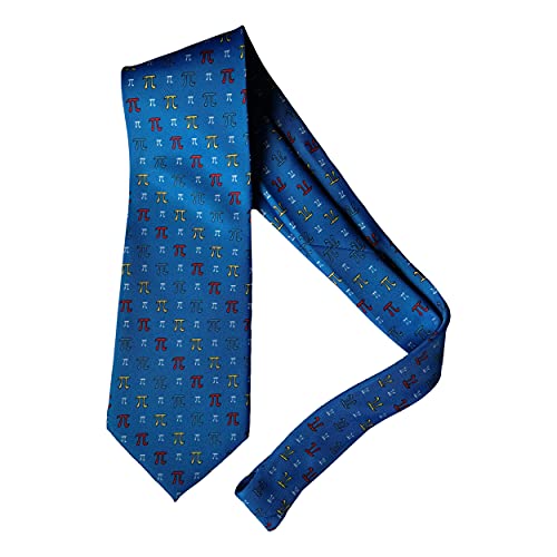 PI Mathematische Symbole Wissenschaftler Lehrer Student Polyester Krawatte Ärmel mit Haken – Blau