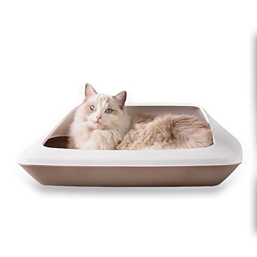 NYKK Haustier Waschraum Halbumschlossener Katzenklo, spritzwassergeschützte WC, große Katze liefert, KOT Sandkasten, Sandkasten Katzenklo Katzenstreu Tablett Toilettenbox
