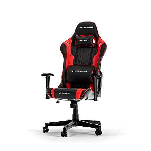 DXRacer (das Orginal) Prince P132 Gaming Stuhl, Kunstleder, Schwarz-Rot, 185 cm