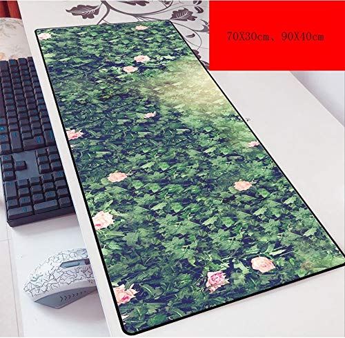 Mauspad Dickes Gaming Mousepad Landschaftsmuster Schreibtischmatte Große wasserdichte Tastaturmatten Rutschfeste Gummibasis 800x300x3mm