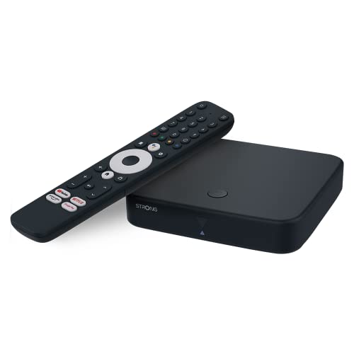 STRONG SRT 420 | Android TV Box | Smart TV Upgrade | DVB-T2 | 4K UHD-Auflösung | Google Assistant | HDTV-Empfang über Zimmer- oder Außenantenne |Google Play Store | Netflix, Prime Video, YouTube UVM.