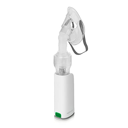 medisana IN 535 tragbarer Inhalator für Unterwegs, Kompressor Vernebler mit Mundstück und Maske für Erwachsene und Kinder, bei Erkältungen oder Asthma mit wiederaufladbarem Akku per Micro-USB
