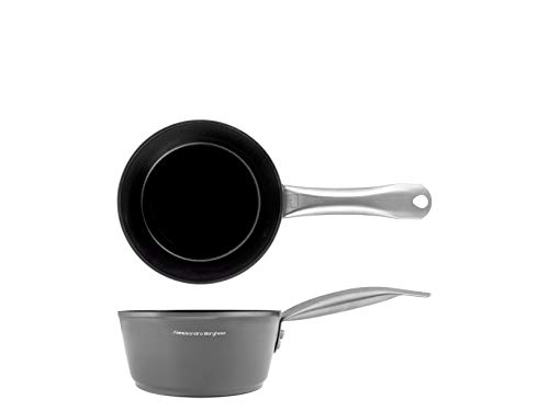 H&H Inox Quality Stielkasserolle mit Antihaftbeschichtung und Griff aus Edelstahl, 16 cm. H&H Cooking Style und "Der Luxus der Einfachheit" von Chef Alessandro Borghese.