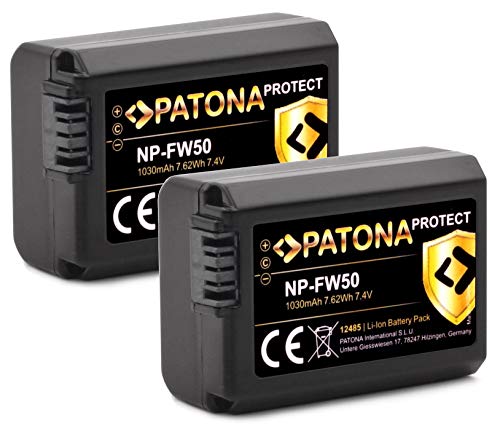 PATONA Protect V1 (2X) Akku NP-FW50 (1030mAh) ohne Verwendungseinschränkung